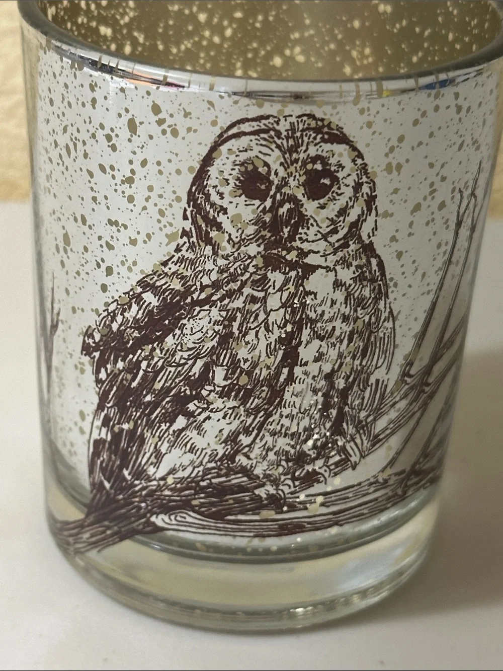 PartyLite Woodland Owl Tea-light Candle Holder - Brown Owl Motif